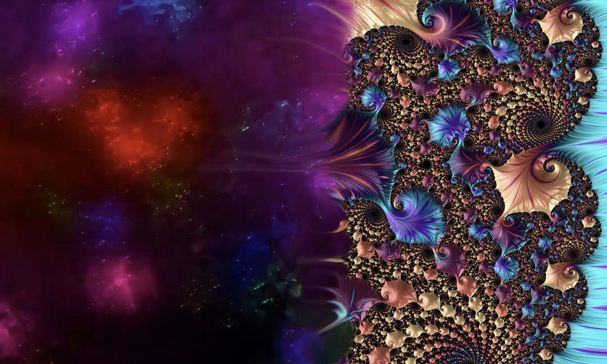colorful fluid to fractal art